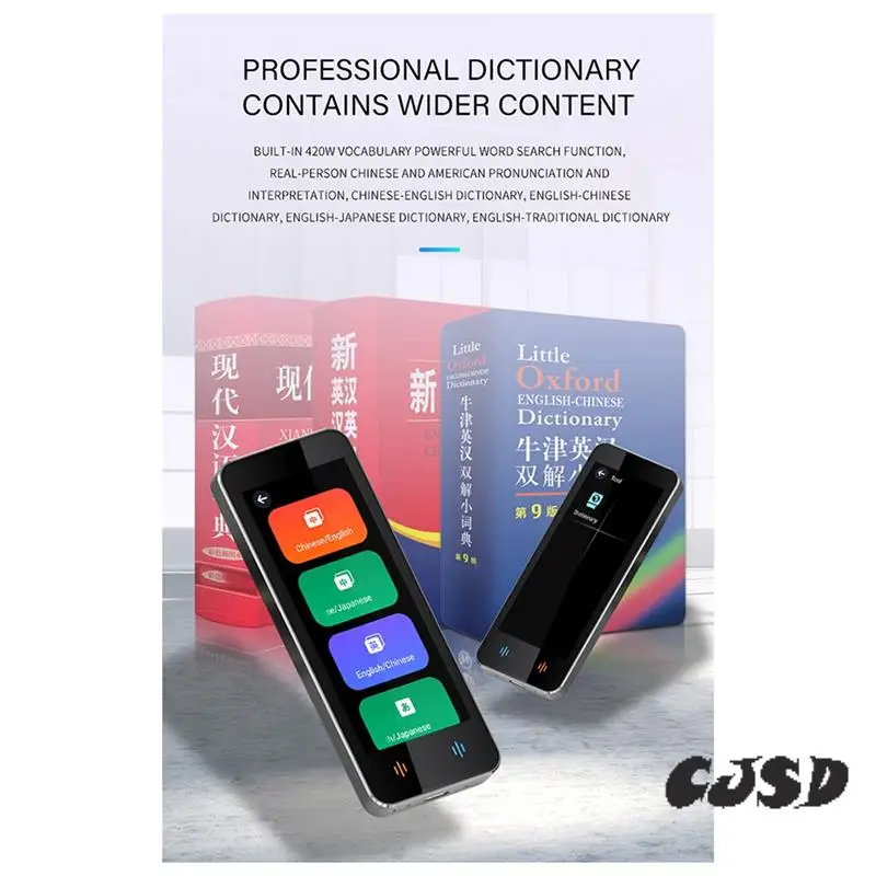 

CJSD-New Smart Translator Voice Multi 138 Languages Support Wifi Full 3D Touch Screen Photo Offline Record Translation Easy To U