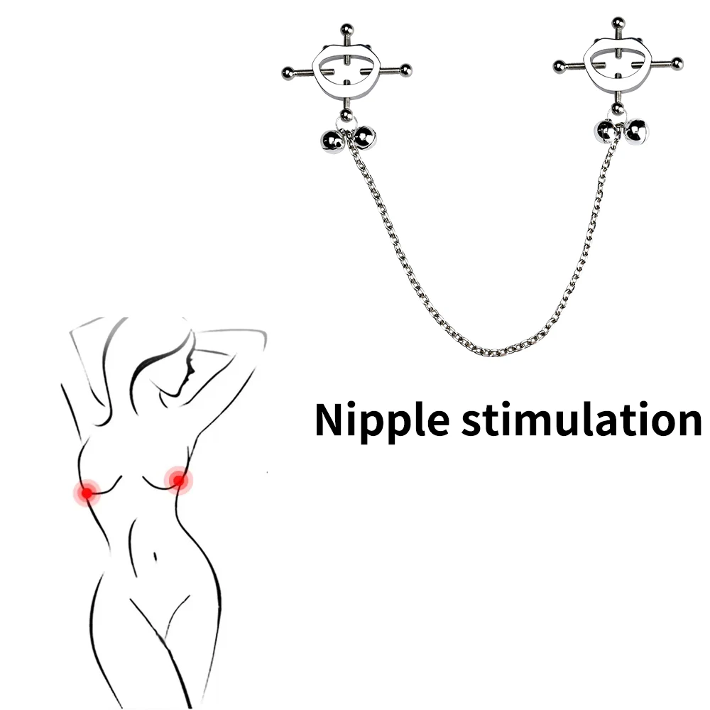 QKKQ A Pair Erotic Breast Toys For Women Adult Games Nipple Stimulator Stainless Steel Nipple Clamps Sex Toys BDSM Bondage