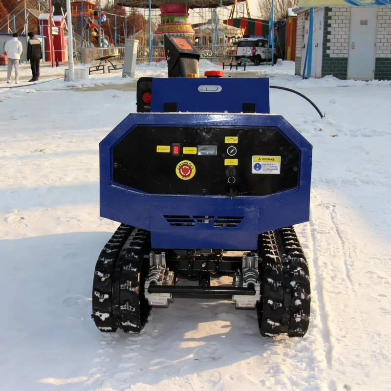 منفاخ ثلج عالي الطاقة يتم التحكم فيه عن بعد، قاذف ثلج هجين ذاتي الدفع، إزالة ثلج منزلي فعال