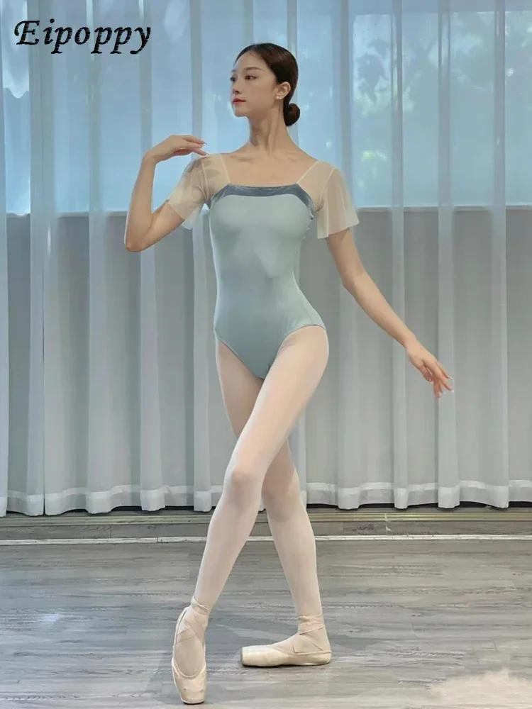 

Ballet Body Suit Chinese Leotards One-Piece Gymnastics Basic Training Yoga Female Shapewear Adult