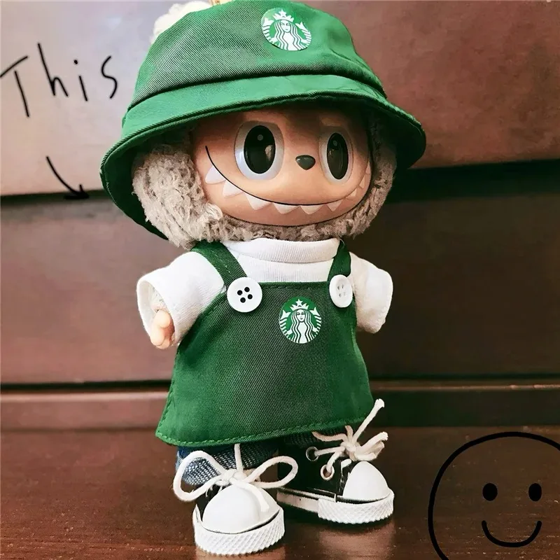 15 17 センチメートルラビュブ人形ファッションドリンクコーヒー作業服衣装服作業コスプレ服靴メガネセットアクセサリー