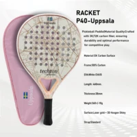 Pala Padel Raquetas de Tenis raqueta de Paddle EVA suave 100%/3K/12K fibra de carbono 3D Hexgon Paddle con accesorios para bolsa de Padel