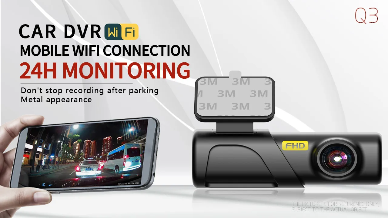 كاميرا صندوق DVR للسيارة عالمية 2K HD كاميرا داش 1080 بكسل مع مسجل ومراقبة ركن السيارة صندوق أسود للسيارة كاميرا سيارة واي فاي