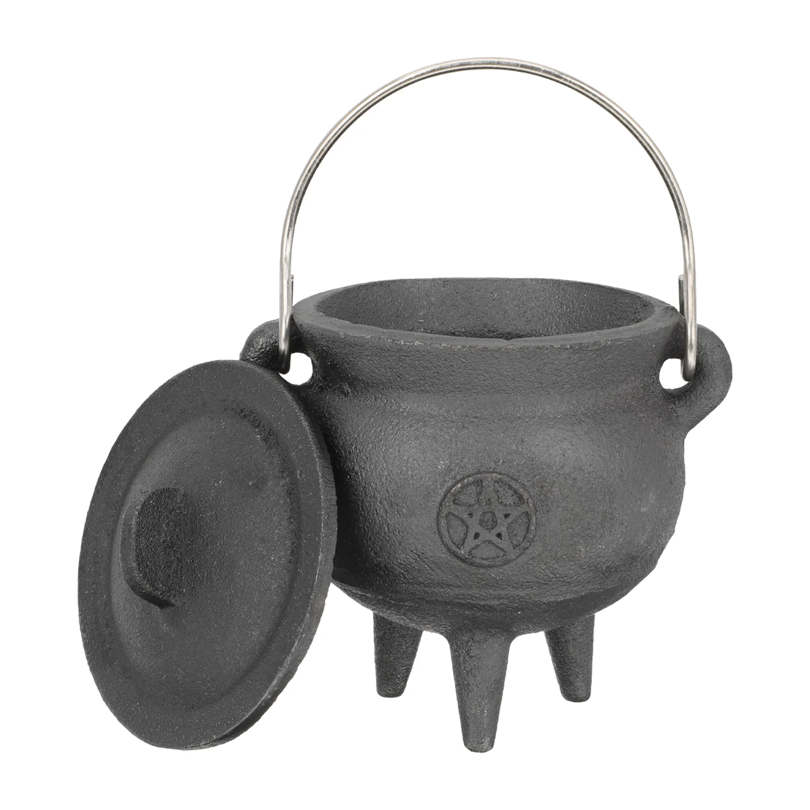 Halloween Candy Bowl Witch's Cauldron Metal Pot Hair Accessories for Women Iron