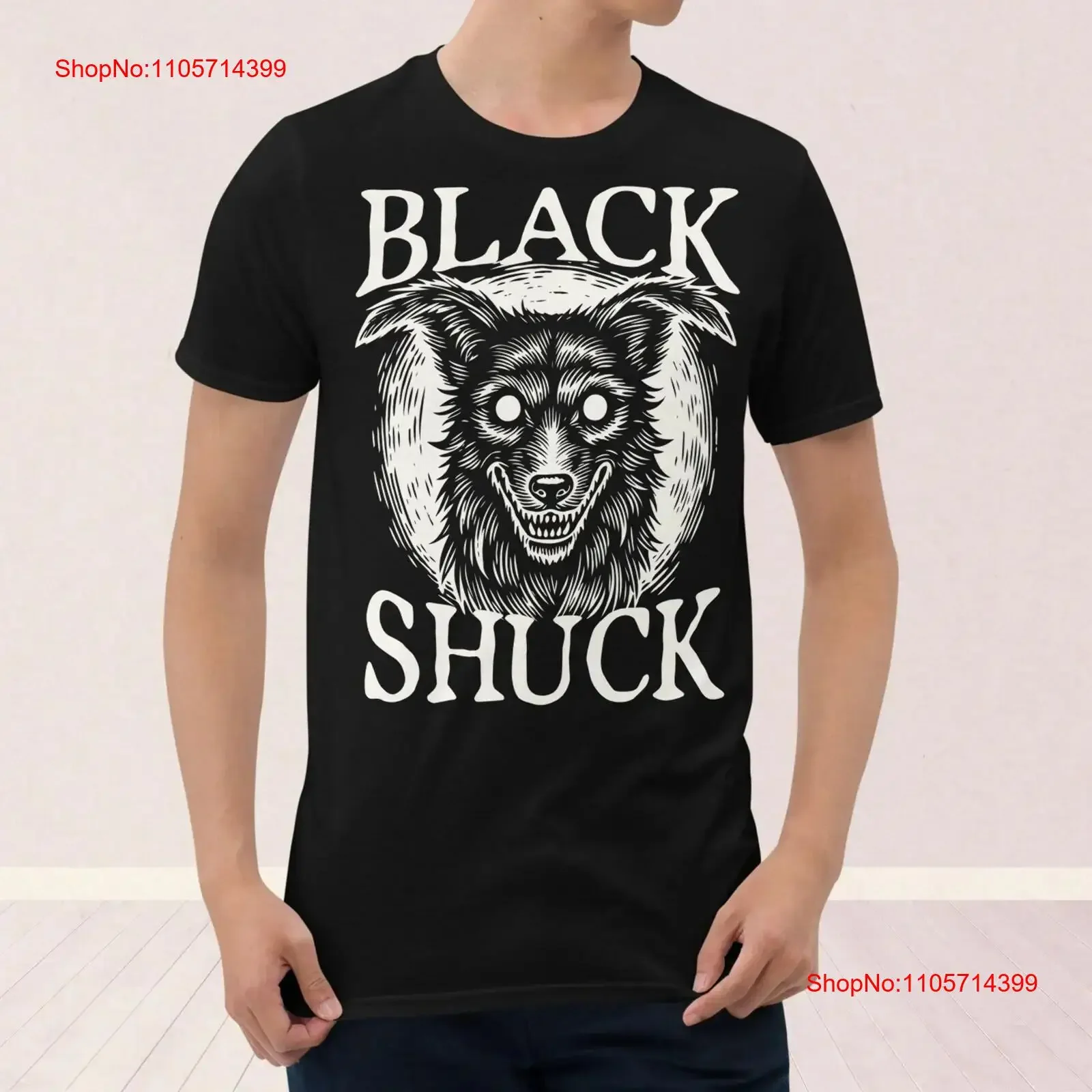 Black Shuck T Shirt Mythical Ghost Dog of Legend Creepy Gothic Horror British Norfolk Suffolk Legendary Hound Dogs vintage