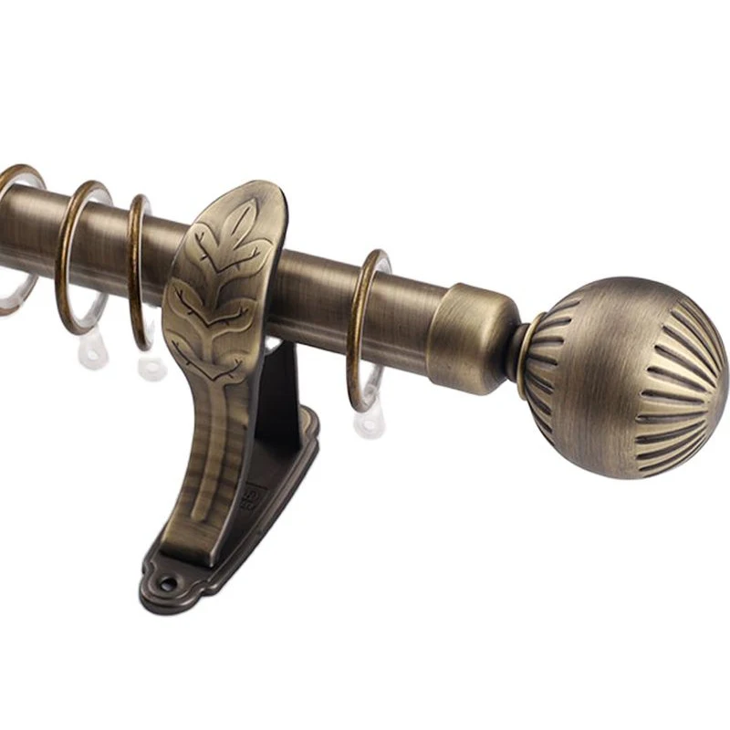 

Sungshida Quality Metal Elbow Ball Finial 28mm 9/8inch Big Dia. Single Curtain Pole Set Drapery Rods Hardware+Unique brackets