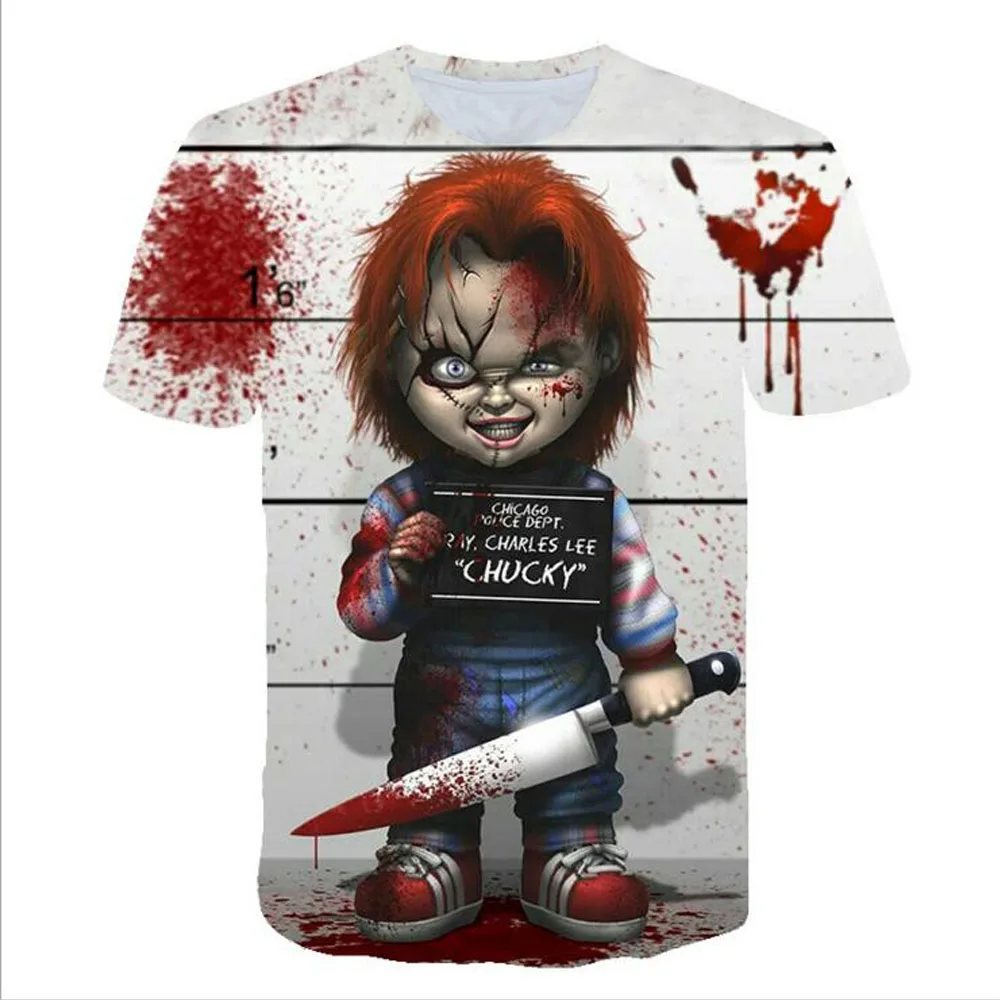 

Chucky Harajuku Funny Cartoon Horror T Shirt Women Harajuku Ullzang Graphic T-shirt Vintage Anime Tshirt Fashion Top Tees Female