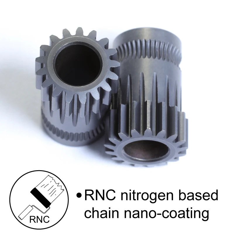 RCN Nano Coated RN-WIND V1.1 Extruder High Hardness HV3300 Dual Drive Gear For Ender 3 53D Printer Parts Titan Aero