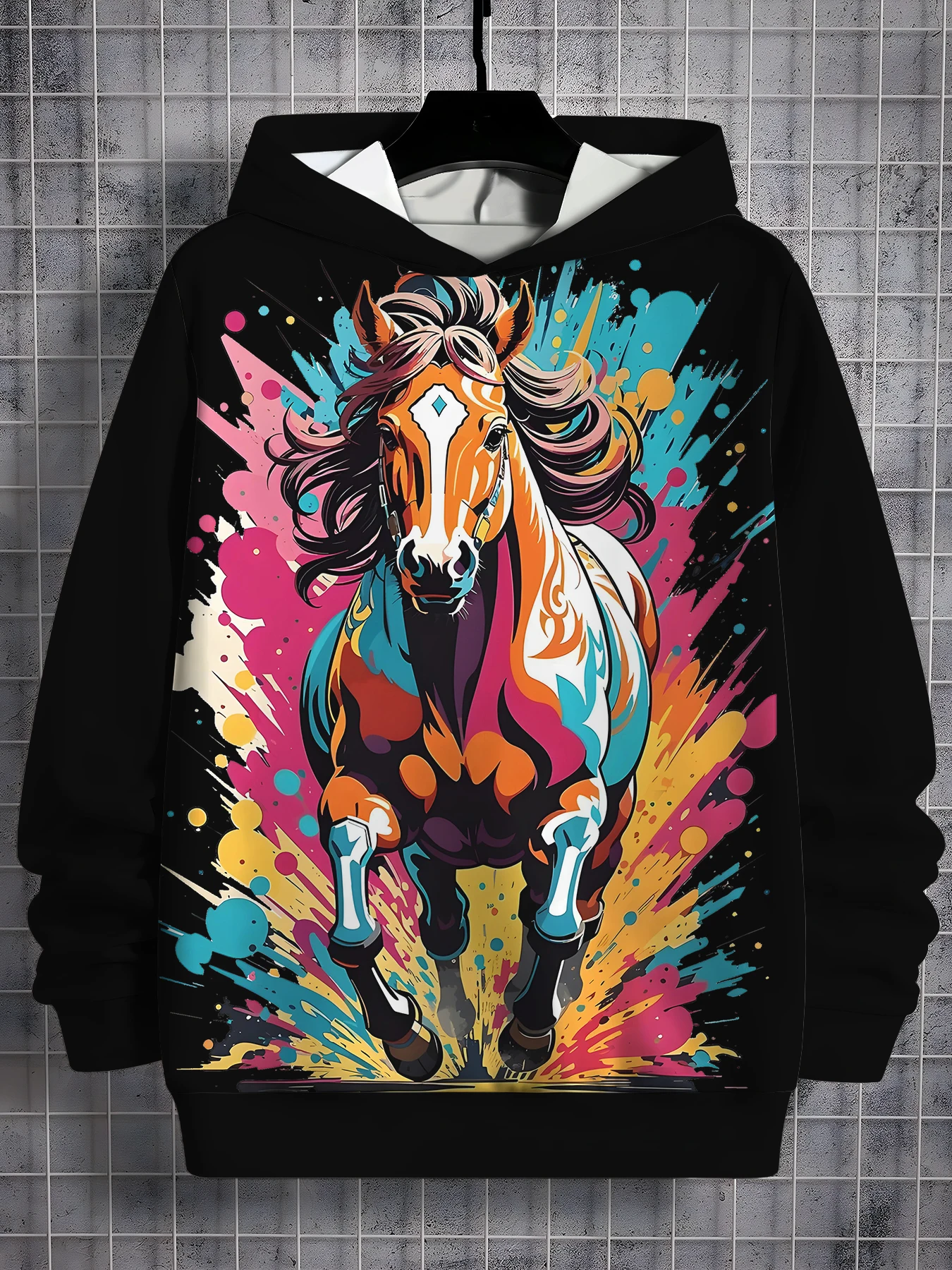 Horse Baby Boy Clothes Offer Hoodies for Kids Child Sweatshirt for Children Girl Children's Boy's Clothing Girl Sweat Shirt Boys