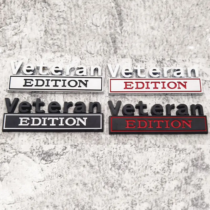 

1pc 3D Veteran Edition Emblem Car Tailgate Side Fender Trunk Metal Badge Decal