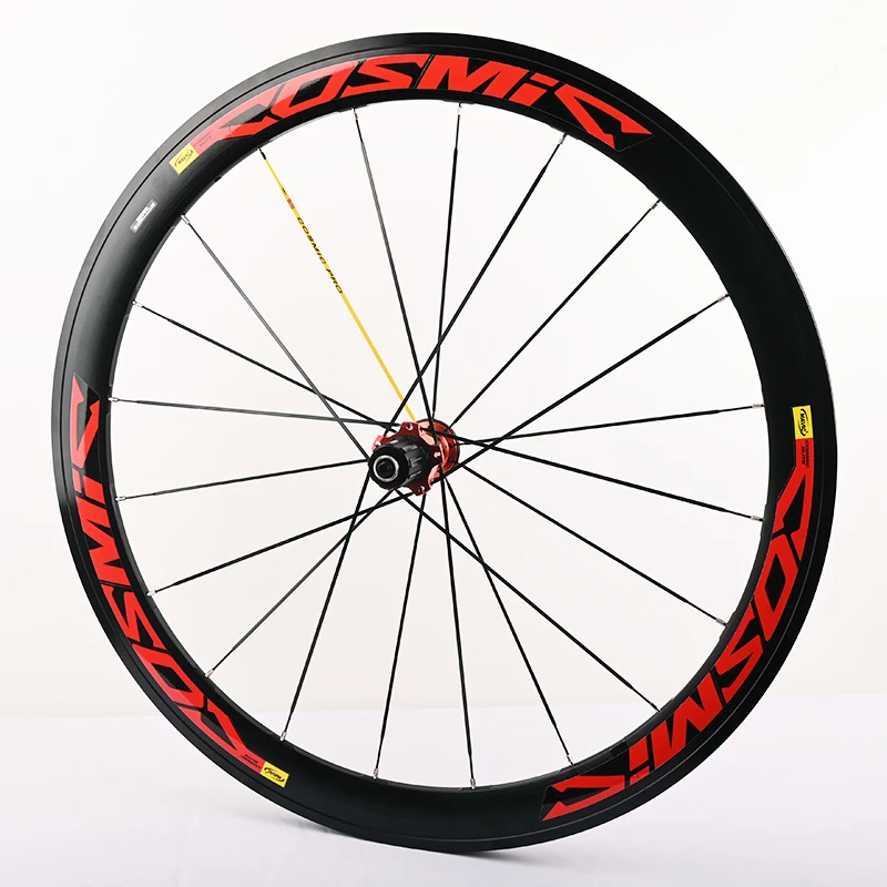 700C 40 مللي متر 50 مللي متر عجلات V/C حافة الفرامل الإفراج السريع مستقيم سحب 6 محامل DT الأسنان ستار السقاطة 20 حفرة العجلات شعار أحمر