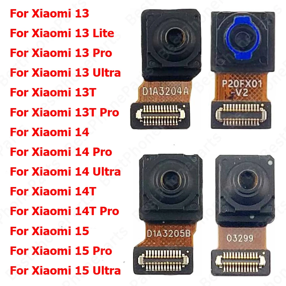 Front Camera For Xiaomi Mi 13 Lite 13T 14 14T Pro 15 Ultra Frontal Selfie Camera Module Facing Small Flex Mobile Phone Parts