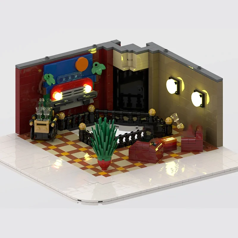 Technische Moc Bakstenen Stad Straat Uitzicht Model Cocktail Bar Modulaire Bouwstenen Geschenken Speelgoed Voor Kinderen Diy Sets Assembleren