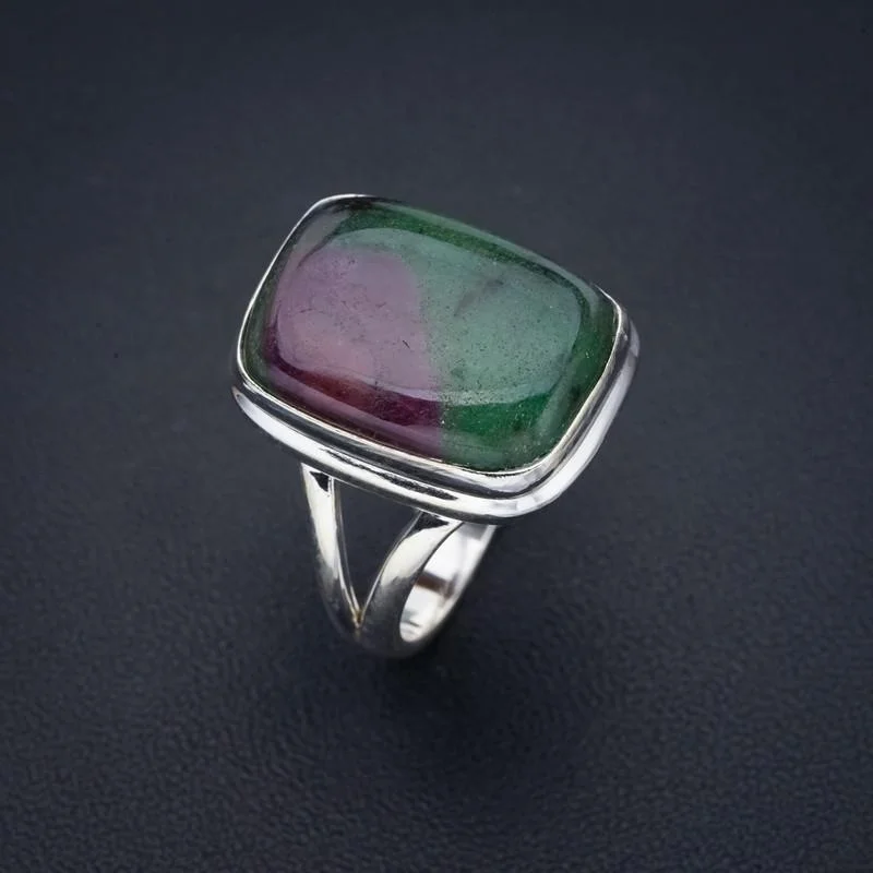 

StarGems Ruby Zoisite Handmade 925 Sterling Silver Ring 8.75 F1312