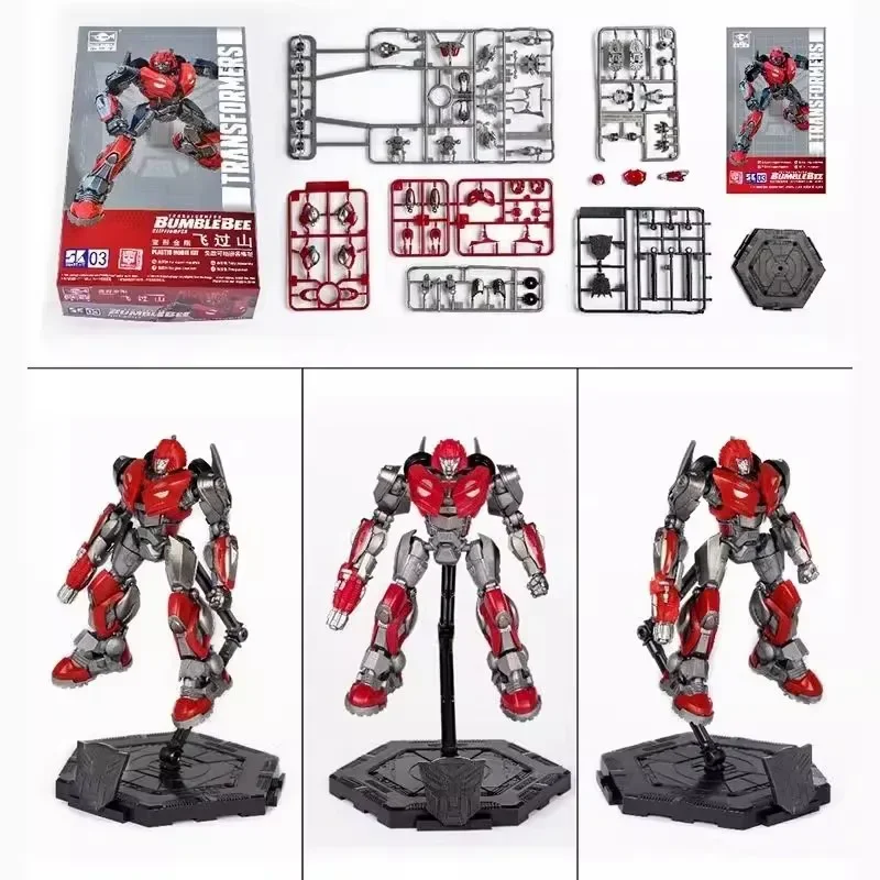En Stock, juguetes transformadores, trompetista Starscream Wasp Arcee Soundwave, modelo de ensamblaje móvil sin pegamento, figuras de muñecos de acción, Juguetes