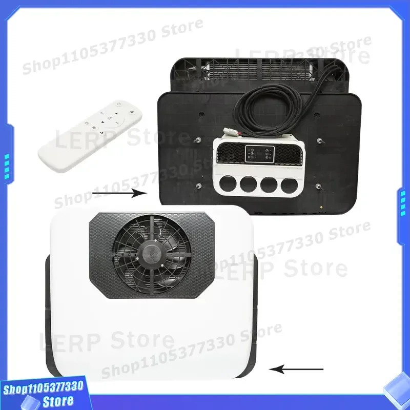 12V 24V DC Roof Integrated RV Air Conditioner Parking Cooler for Trailers Wagons Caravans Motorhomes Compact Design Low Noise