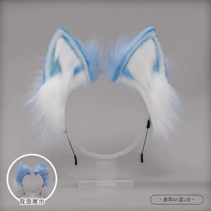 Kawaii Cat Orelhas Headwear para Meninas, Fox Ear Headband, Acessórios para Cabelo, Cosplay Hair Hoop, Festa de Halloween, Role Play, Costume Props