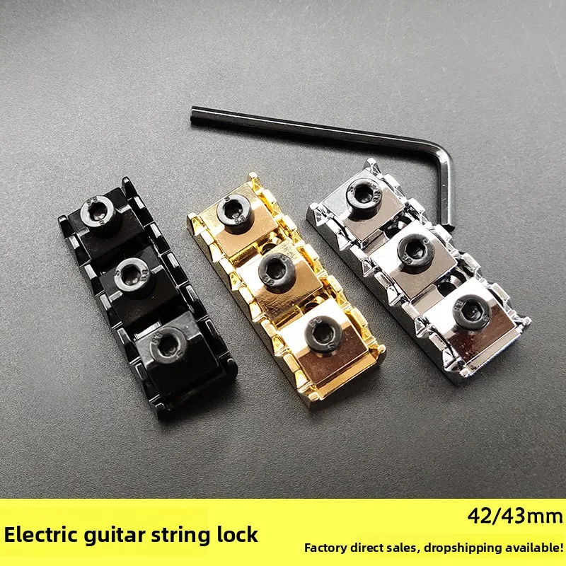 Universeller ST/SQ-Sattel für E-Gitarre, doppelter Sattel, 42 mm, langlebiges, gehärtetes Material für stabile Stimmung, Reparatur von Gitarrenteilen