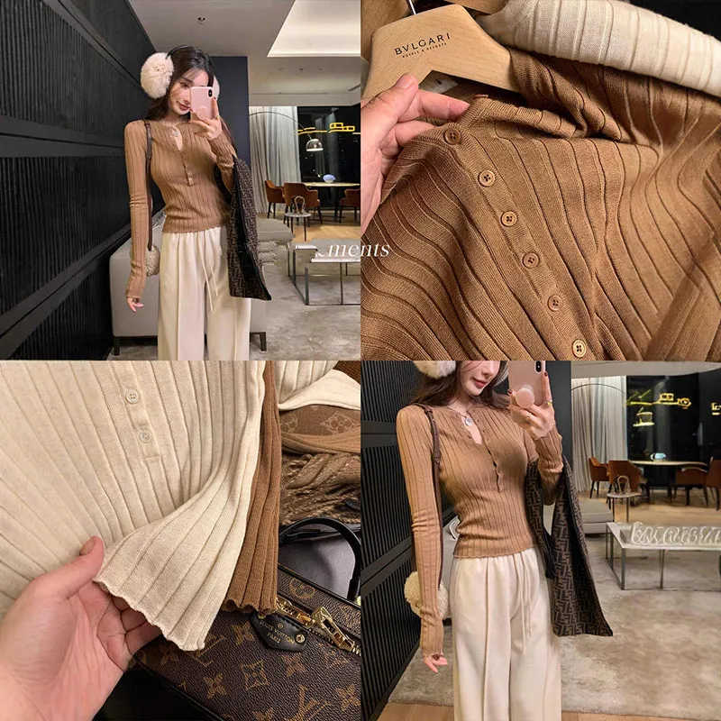 Neue Langarm Gestrickte Pullover Frauen Pullover Schwarz Oansatz Stricken Pullover Pullover Frauen Tops Sueter Feminino Strickwaren Q1629