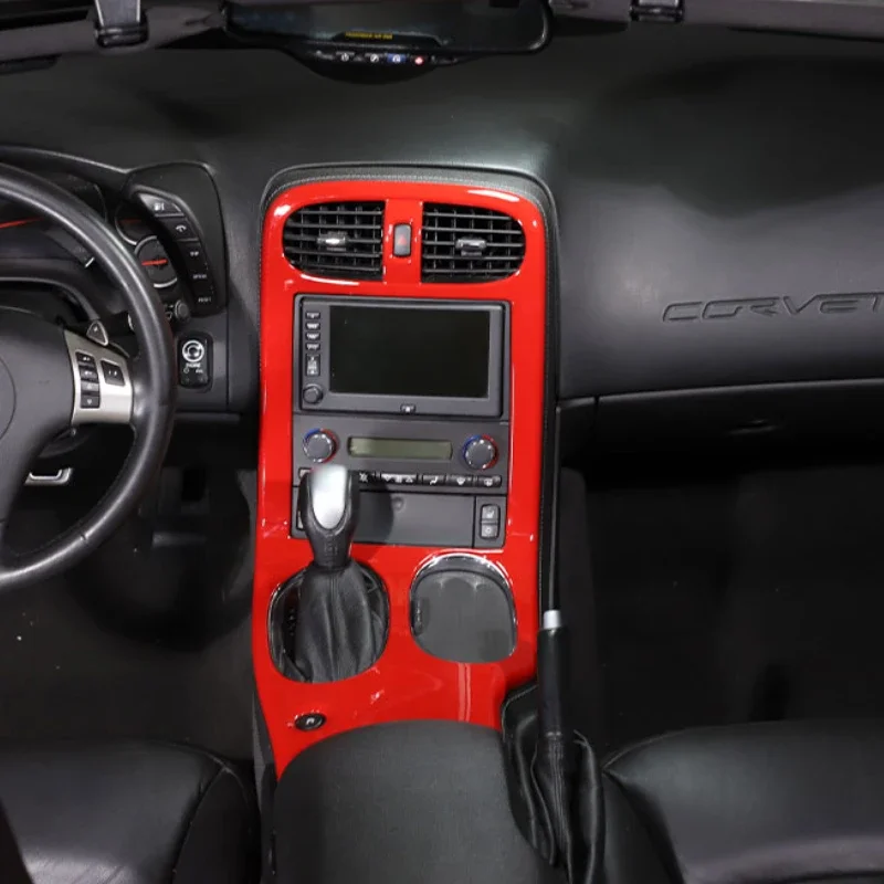 

Suetlcoity For Chevrolet Corvette C6 05-13 ABS Carbon Fiber Car Central Control Panel Cover Decorative Interior Car Accessories