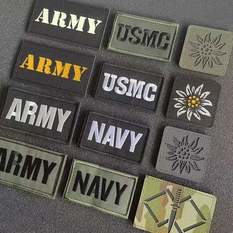Parches tácticos IR reflectantes – Emblemas ejército, marina y Edelweiss - imagen 3