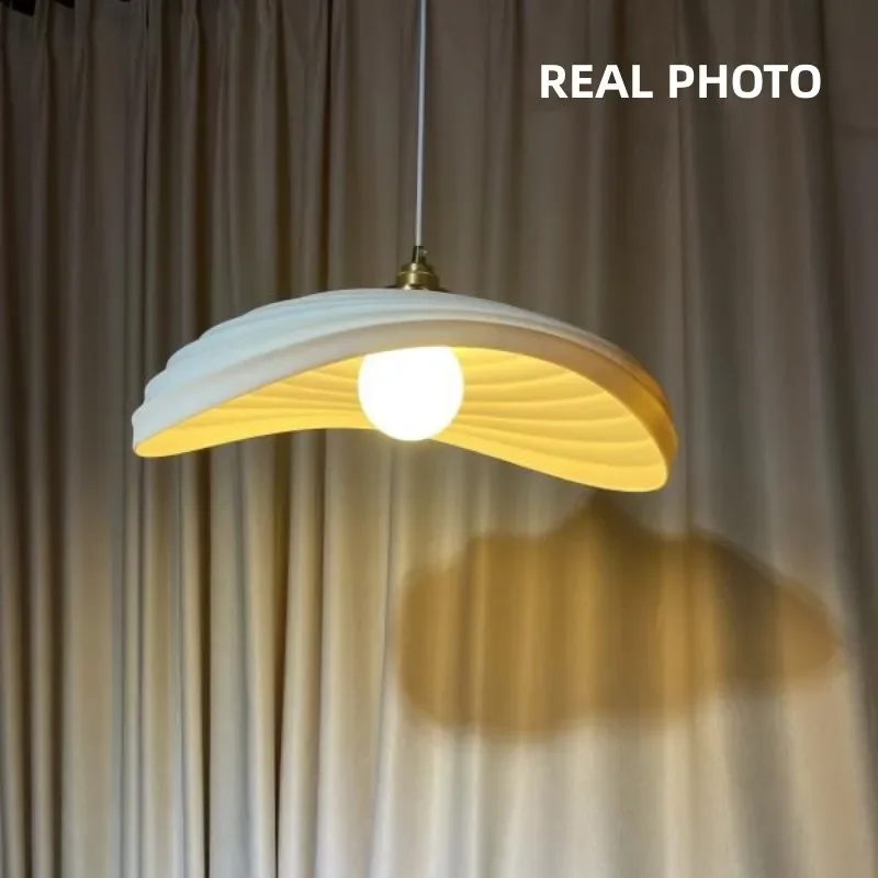 Modern Minimalism E27 Led Pendant Lights Nordic Dining Room Wabi Sabi Resin Suspend Lamp Bar Macaron Droplight Led Lamp Fixtures