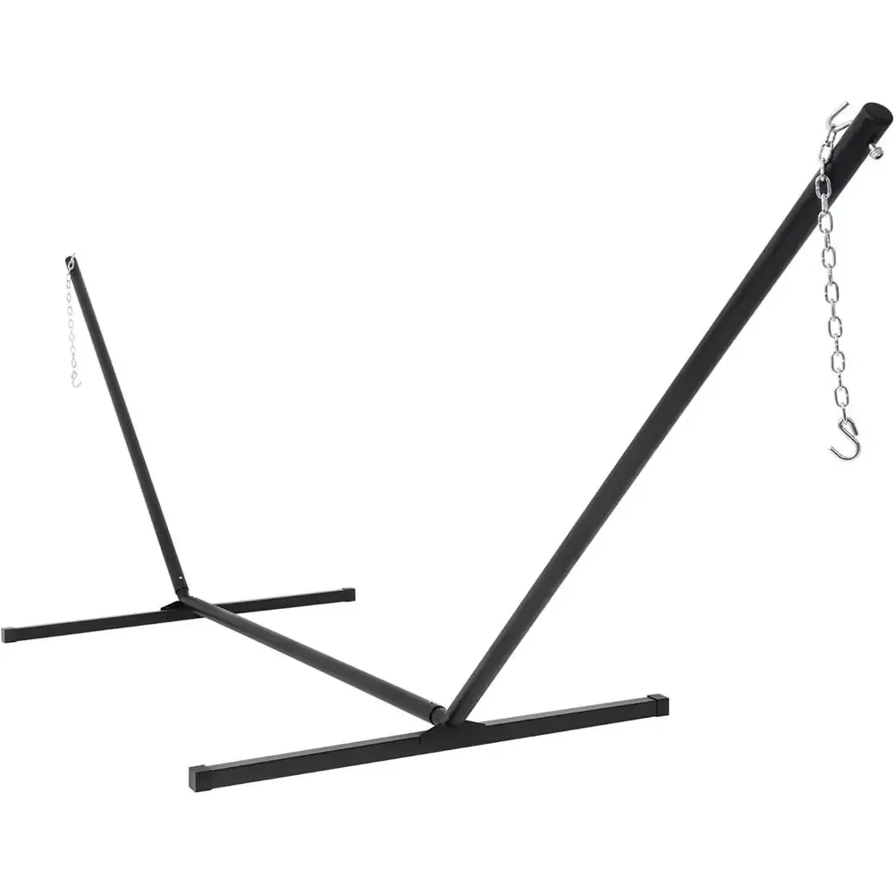 Sturdy Steel Hammock Stand for 2, 15 Ton Capacity, 450 lbs, Ideal for Outdoor Patio, Backyard, Black Finish
