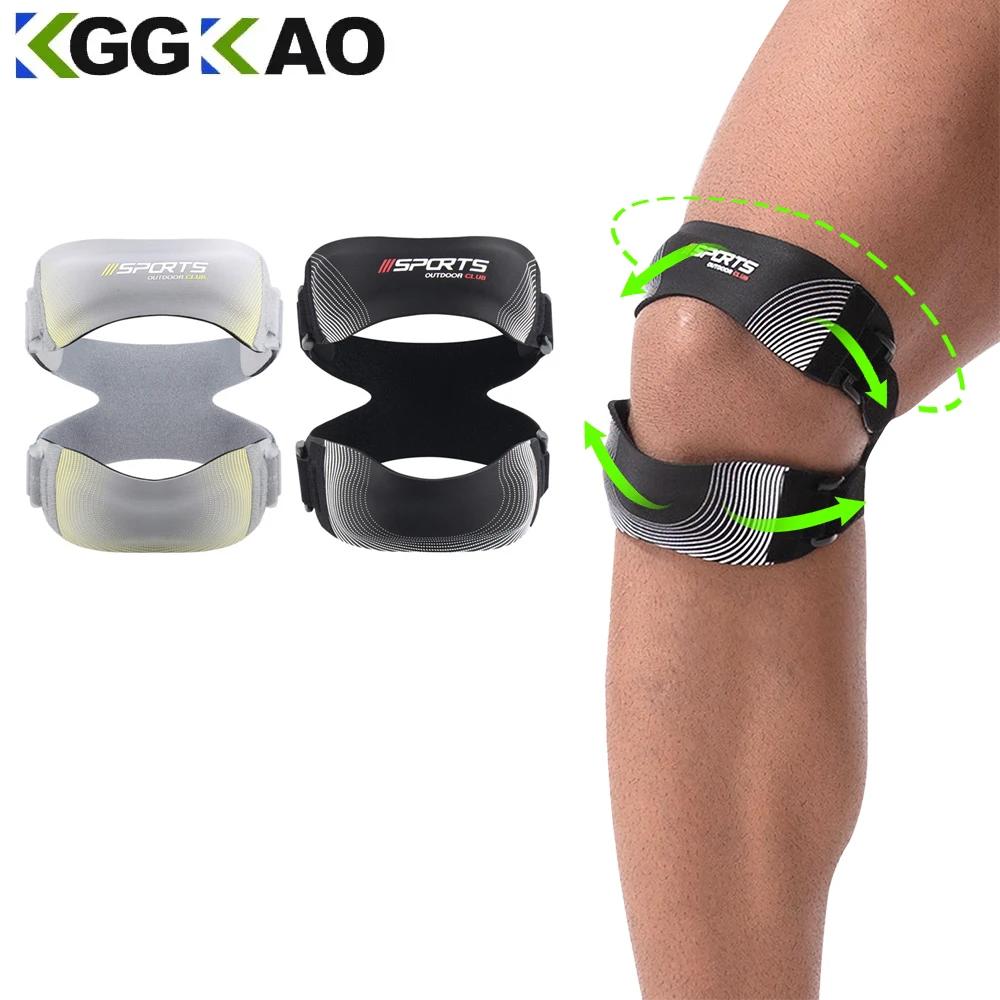 1PC Adjustable Knee Braces for Women Men with Double Silicon Bars,Patella Pad,for Volleyball,Tennis,Squats,Tendonitis,Basketball