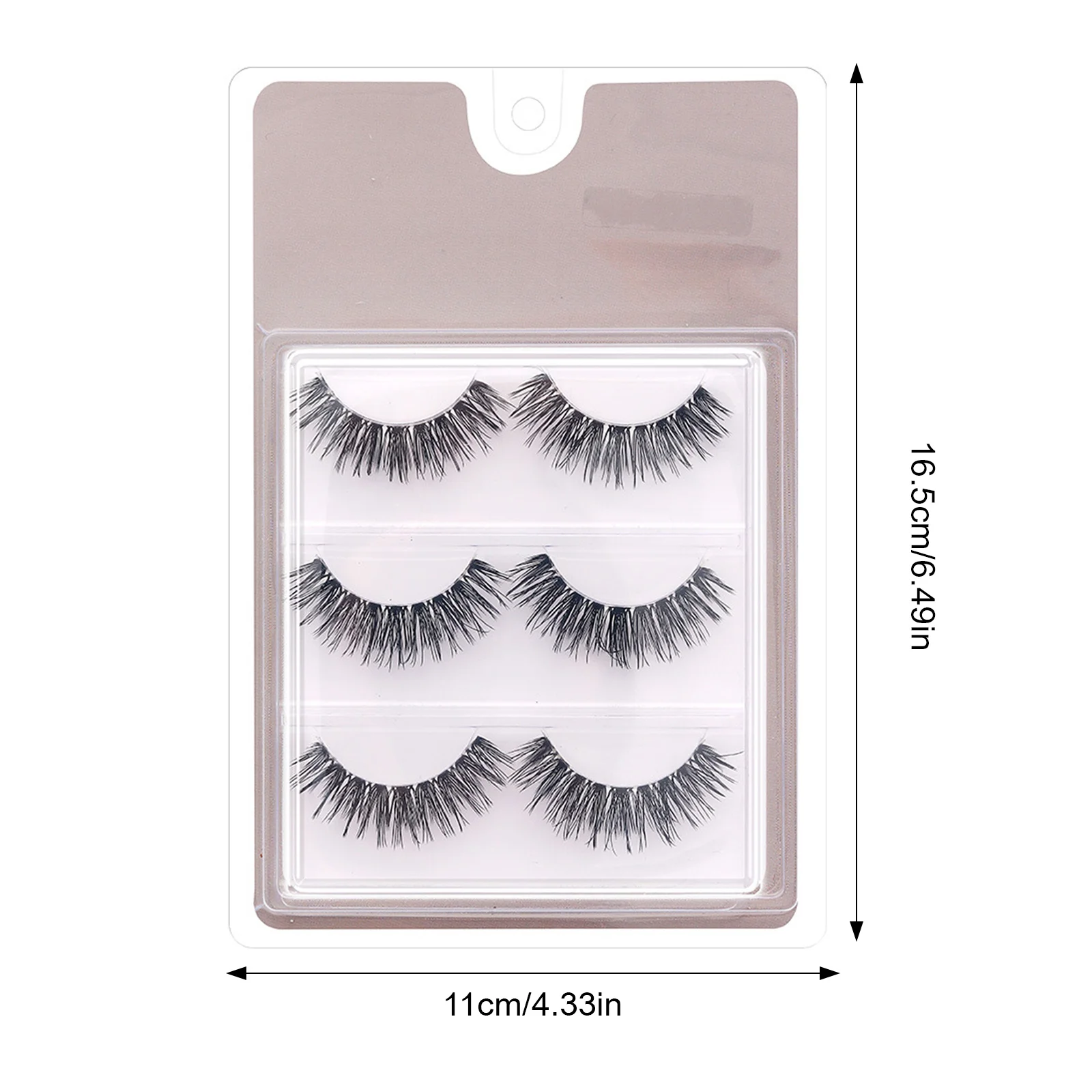 Full strips Dramatic False Eyelashes  Fluffy Curled up Transparent Band Wispy lashes Natural Makeup Party Cosplay