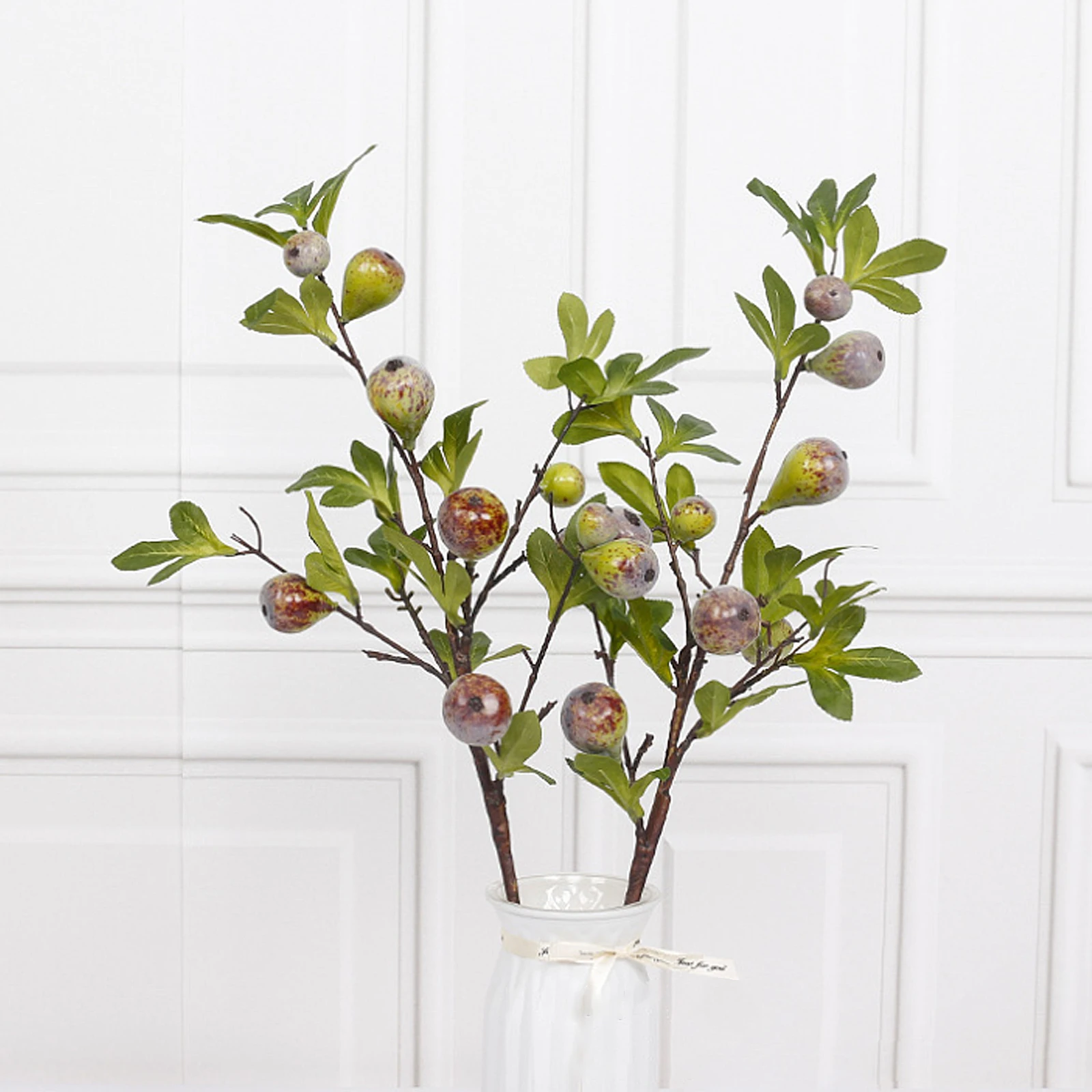 

Artificial Berry Fig Branch Fake Plants Fruit Stalks Art Flower Arrangement Ornaments Home Room Party Decoration