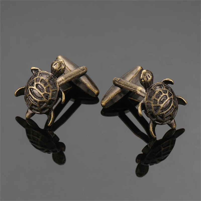 

Classic men's French shirt cufflinks high-quality metal Animal Turtle cuffs buttons business suit accessories jewelry gifts