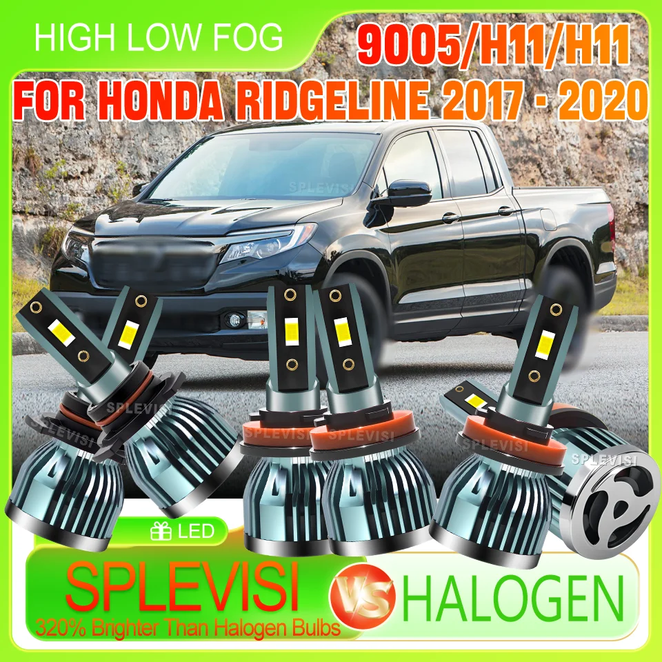 High-Performance Quick Response Time Plug-and-Play LED Headlight high low beam foglight For Honda Ridgeline 2017 2018 2019 2020
