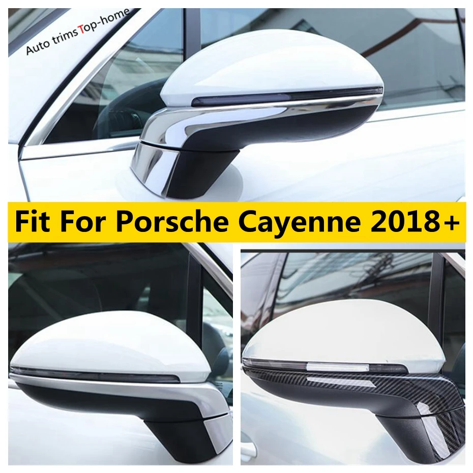 

Outside Rearview Mirror Protector Decoration Strips Cover Trim Fit For Porsche Cayenne 2018 - 2023 Car Accessories