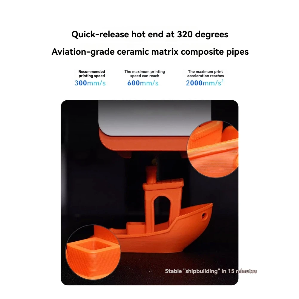 A86p-para anycubic kobra s1, 24v 48w atualizado aquecimento endurecido bocal hotend kit extrusora de cabeça de impressão