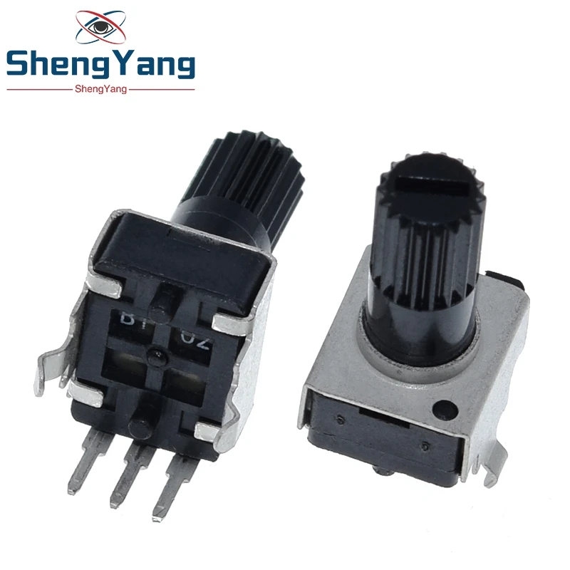 TZT 10pcs Rv09 Vertical 12.5mm Shaft 1k 2k 5k 10k 20k  50k 100k 0932 Adjustable Resistor 9 Type 3pin Seal Potentiometer