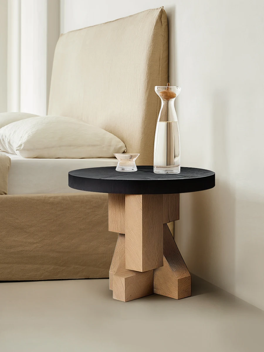 Bed and breakfast tea room geometric art small coffee table bedroom bedside corner table