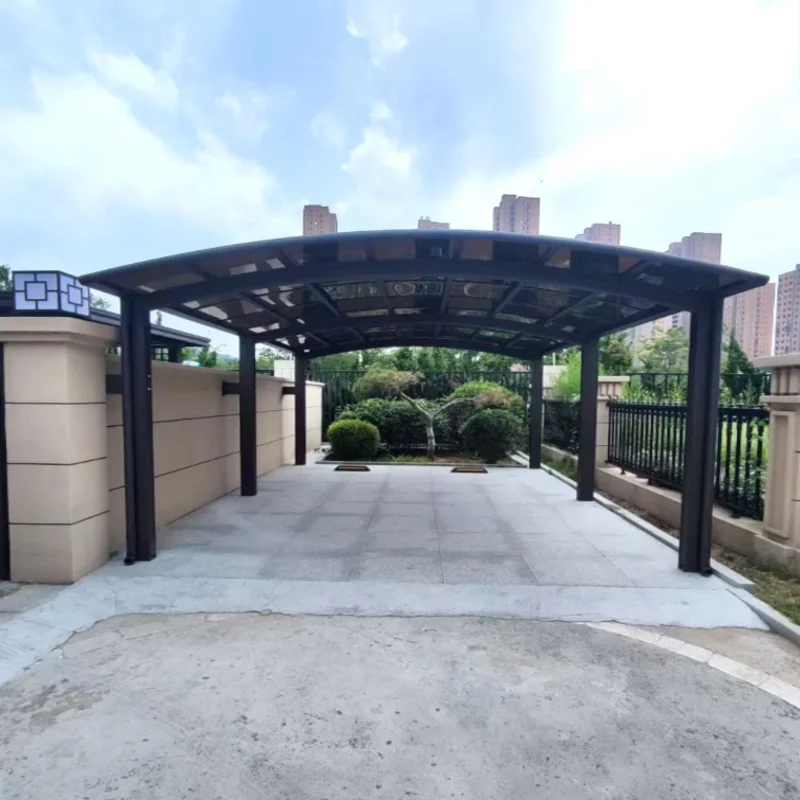 Weatherproof Aluminum Carport Vehicle Shelter Waterproof Parking Canopy Reinforced Frame Sunshade for Driveway Patio