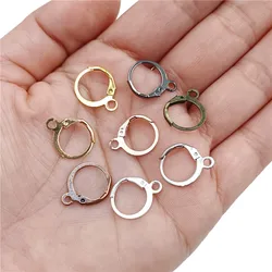 20Pcs 13*16mm Lobster clasp Hooks For Earrings DIY Golden Silvery Alloy earring Hook Jewelry Accessories Jewelry Findings
