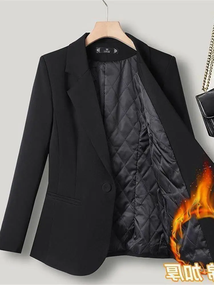 

Ele Bla Suit Jaet for Women Casual Workwear Long Sve Cleanfit Sle Spring Autumn New Arrival