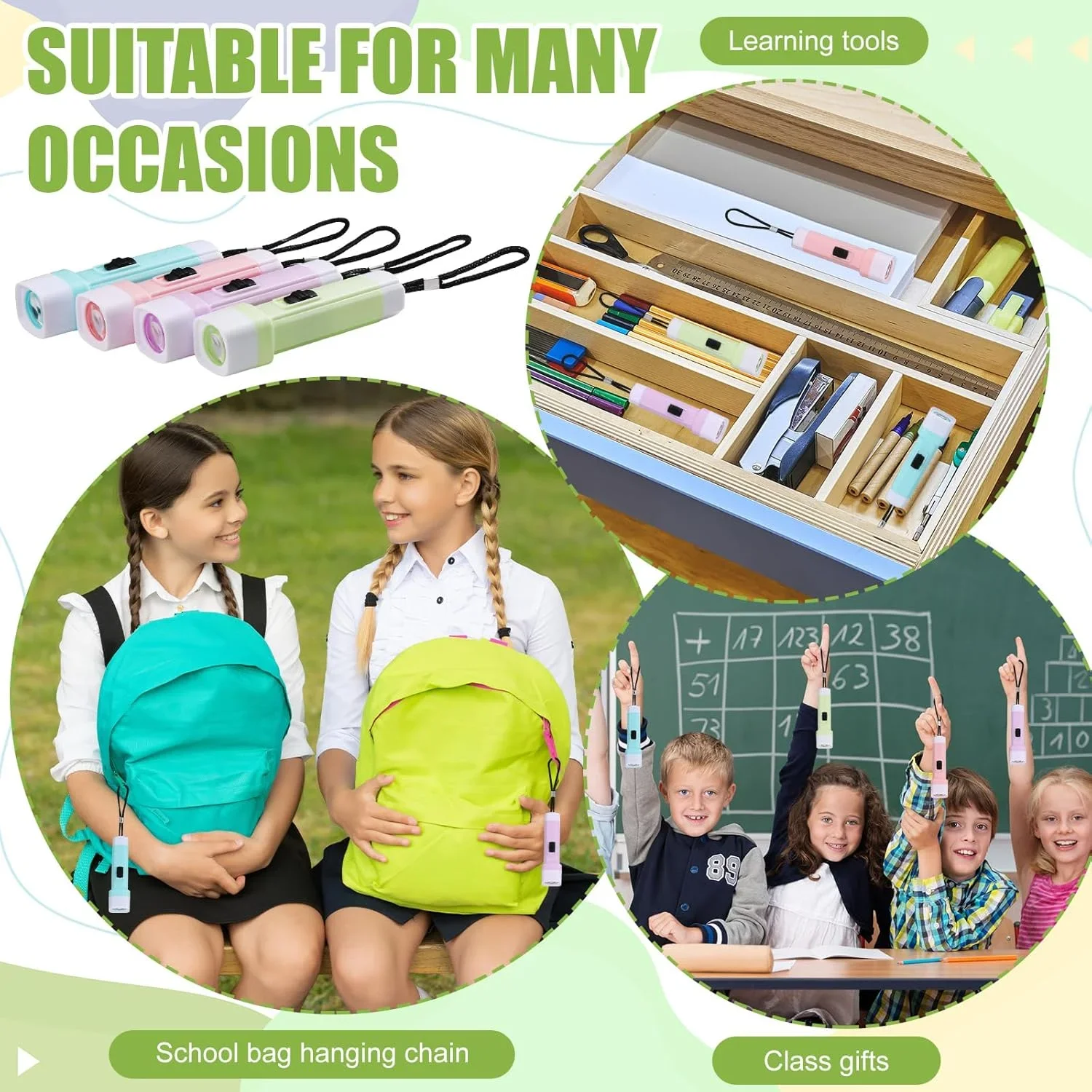 Mini Portable Flashlight Nine XPE Lamp Beads Strong Lighting Using 3*AAA Batteries Pocket Outdoor Emergency Torch Children Gifts