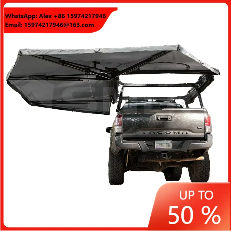 SOAR SAF 360 Rooftop Tent Awning Combo Heavy-Duty Aluminum Frame 4X4 Offroad Camping Four-Season Double Layer 600D Oxford