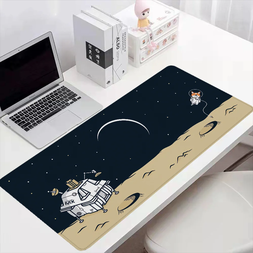 Lunar Landing Xxl Mouse Pad 900x400 Desktops Setup Gaming Accessories Computer Mat Pc Gamer Mousepad Mats Keyboard Extended Desk