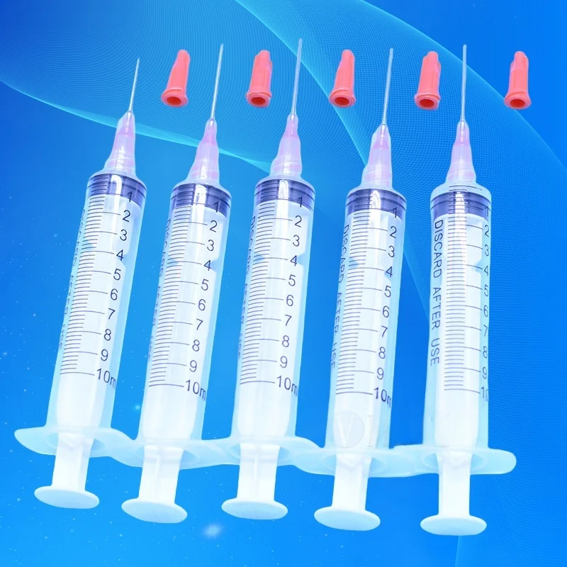 Free Shipping Recommendation 5 Sets 1 Inch 20G Dispensing Needles With Plastic Dispenser Syringe & Stopper