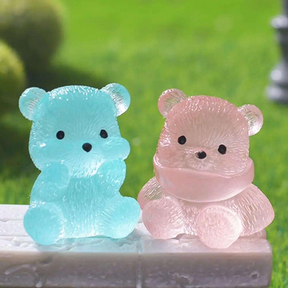 New Luminous Garden Landscaping Bear Multi-color Resin Simulation Zoo Forest Bear Car Bear Ornaments Landscaping Accessories