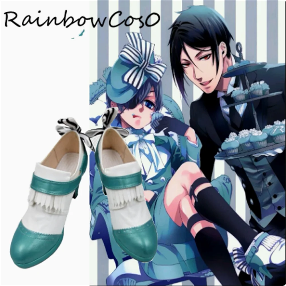 

Ciel Phantomhive Black Butler Cosplay Shoes Boots Game Anime Party Halloween RainbowCos0 W5009