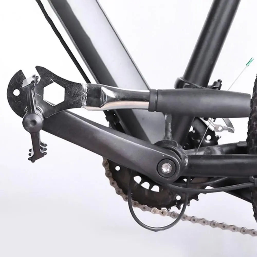 

15/24mm Bike Pedal Wrench Anti-slip Extra Long Handle Bicycle Pedal Removal Tool with Number Marking Multifunctional
