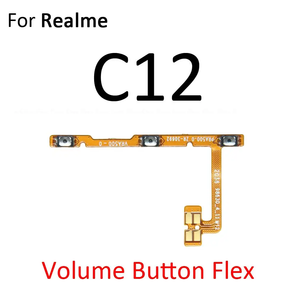 Switch Power ON OFF Key Mute Silent Volume Button Ribbon Flex CableFor OPPO Realme C1 C2 C3 C3i C11 C12 C15 C17 C25 C25s