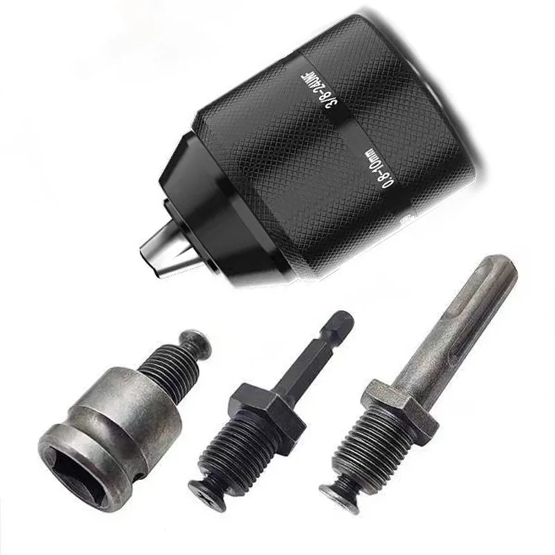 Picture 5: 2-13mm Keyless Threaded Metal Drill Chuck Chucks for Drill Bits Screwdriver Tap&Sockets Hex Shank/SDS/Square Quick Grip Adapter