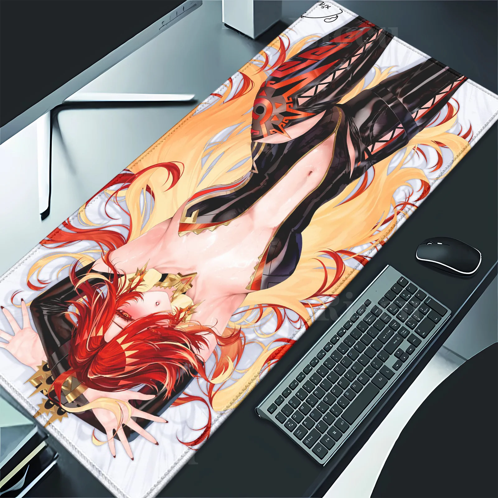 

Mavuika Genshin Impact Mouse Pad Game Laptop hentai Mat Extra Large Kawaii Anime Girls Mouse pad PC Gaming Accessories Desk Mat