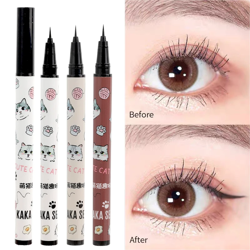 Schnell trocknendes flüssiges Eyeliner Make-up ultra dünne wasserdichte glatte dauerhafte matte untere Wimpern Eyeliner Bleistift Augen Kosmetik